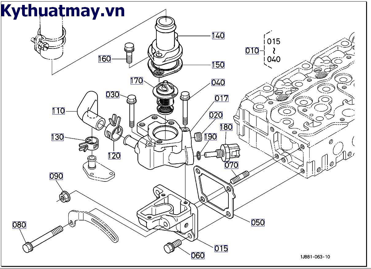 Mặt bích nước và bộ điều nhiệt >=7EY0001